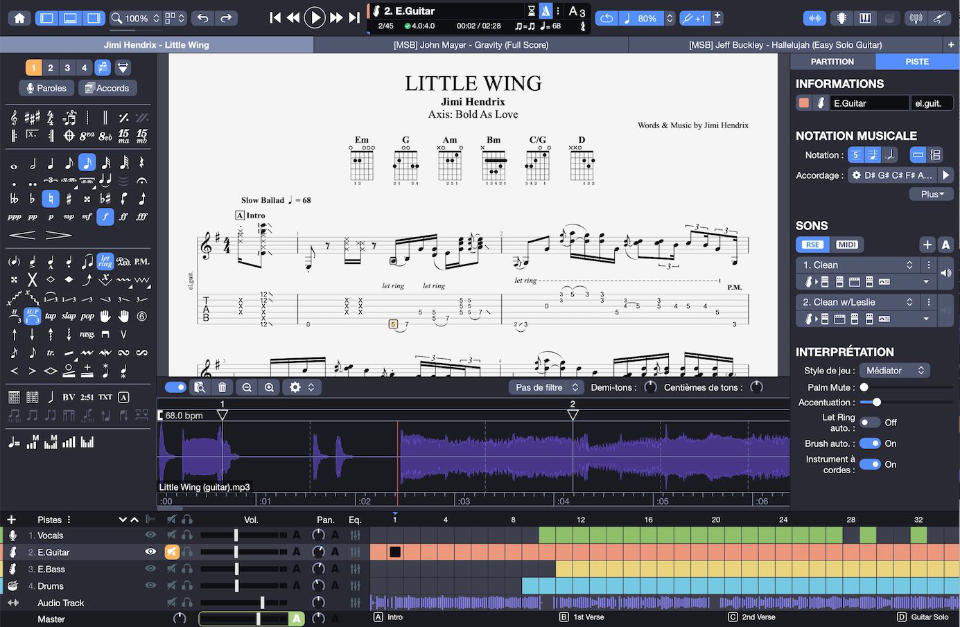 Logiciels guitare